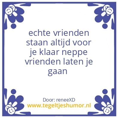 Tegeltje: vrienden