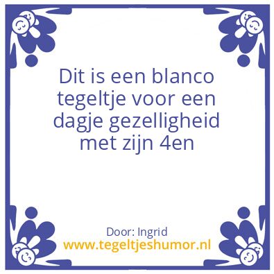 Tegeltje: uitje 2026