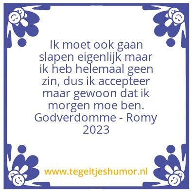 Tegeltje: Slapeloosheid