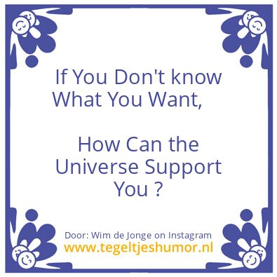 Tegeltje: the Universe