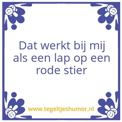 Tegeltje: Rode stier