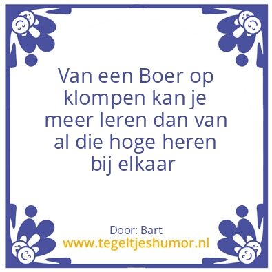 Tegeltje: Boer