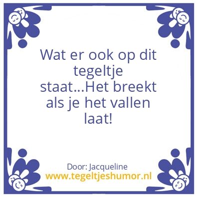 Tegeltje: Tegelgevalletje
