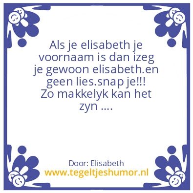 Tegeltje: Elisabeth