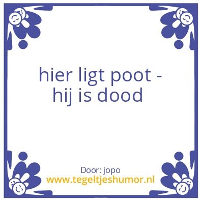 Tegeltje: Speuken