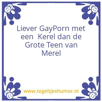 Tegeltje: GayPorn