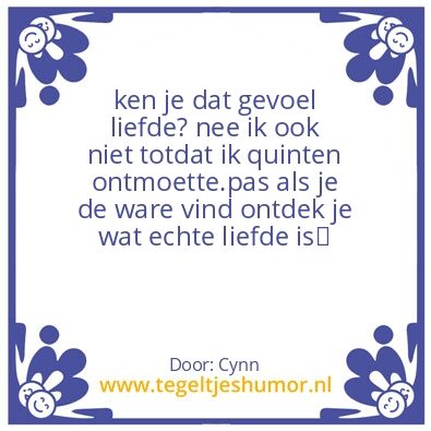 Tegeltje: echte liefde