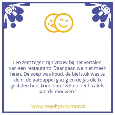 Tegeltje: Restaurant