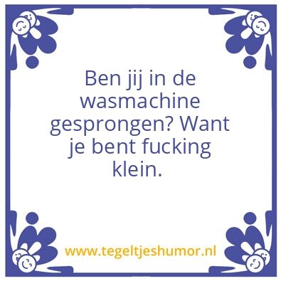 Tegeltje: Wasmachine