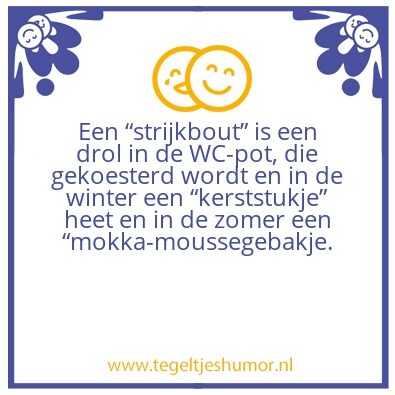 Tegeltje: â€œStrijkboutâ€