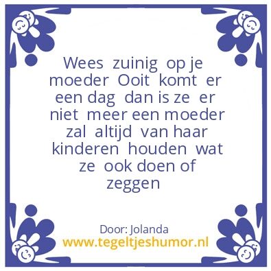 Tegeltje: Moeder