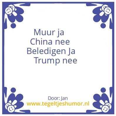 Tegeltje: Trump