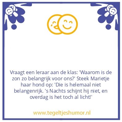 Tegeltje: De zon
