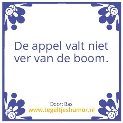 Tegeltje: De appel