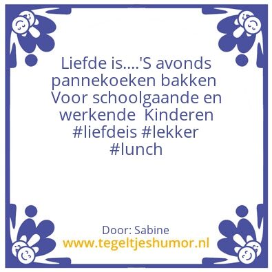 Tegeltje: Liefde is