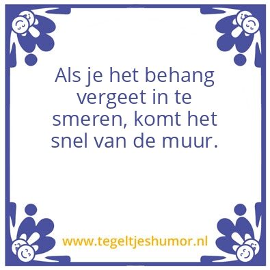Tegeltje: Behang