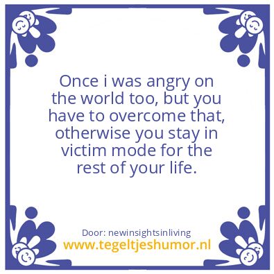 Tegeltje: angry on the world