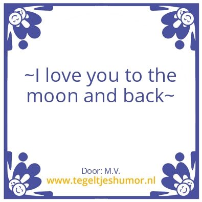 Tegeltje: Love