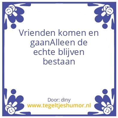 Tegeltje: vrienden
