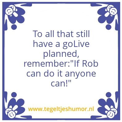 Tegeltje: go Live