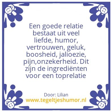 Tegeltje: Feiten