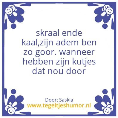Tegeltje: berendt