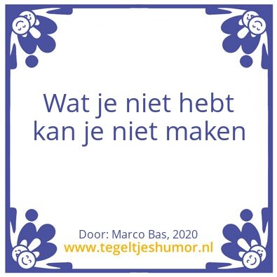 Tegeltje: Marco 2020