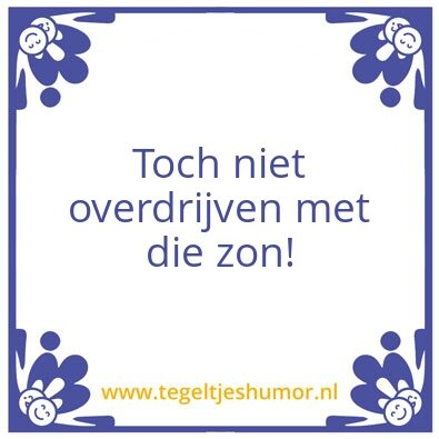 Tegeltje: Zon