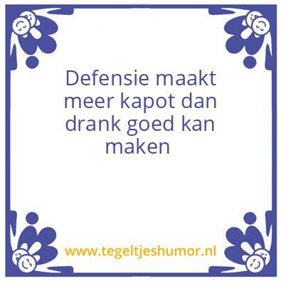 Tegeltje: Defensie
