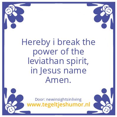 Tegeltje: Hereby i break the power