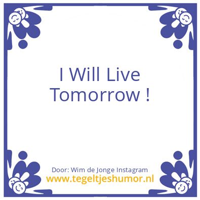 Tegeltje: Wim de Jonge Instagram