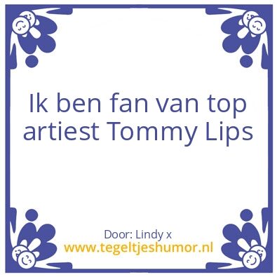 Tegeltje: Tommy