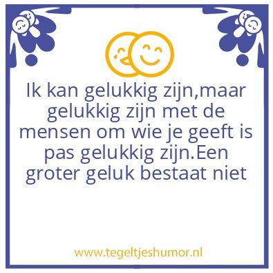 Tegeltje: Geluk