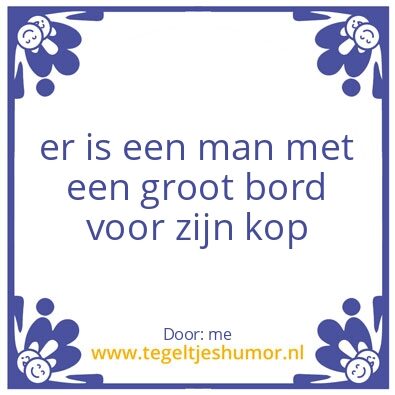 Tegeltje: bord