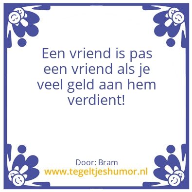 Tegeltje: Vriend
