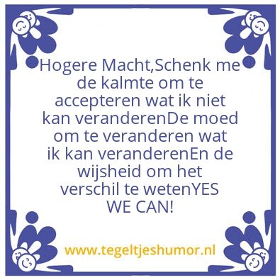 Tegeltje: Gebed van kalmte