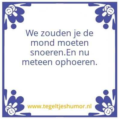Tegeltje: Ophoeren