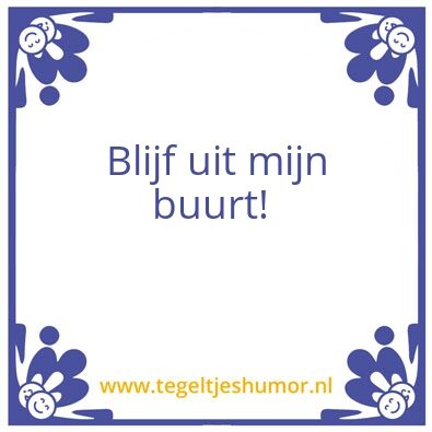 Tegeltje: buurt