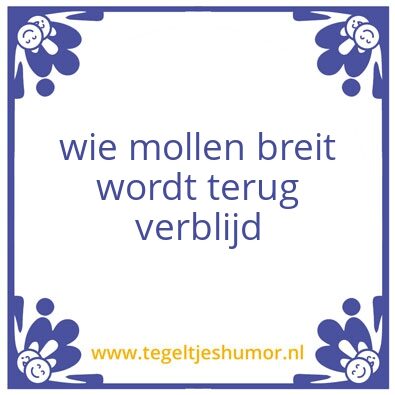 Tegeltje: geintje
