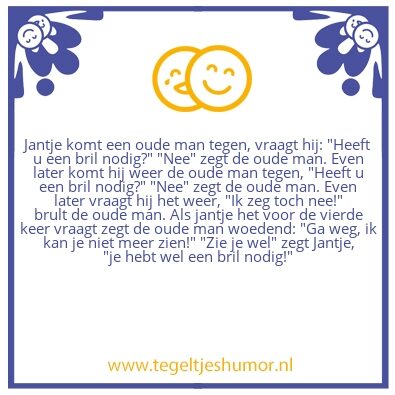Tegeltje: Bril
