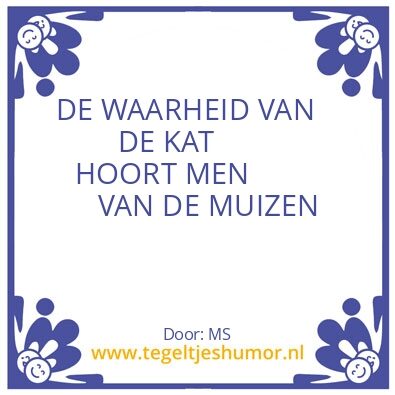 Tegeltje: W A A R H E I D