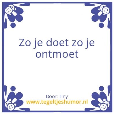Tegeltje: Nadenkertje
