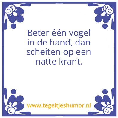 Tegeltje: vogel