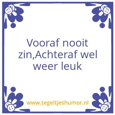 Tegeltje: Vooraf