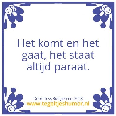Tegeltje: Het leven