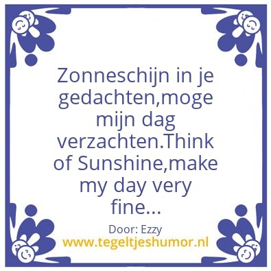 Tegeltje: Zon