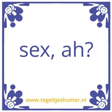 Tegeltje: Seksbeokie