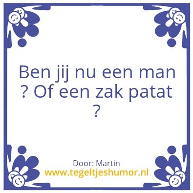 Tegeltje: Zak patat