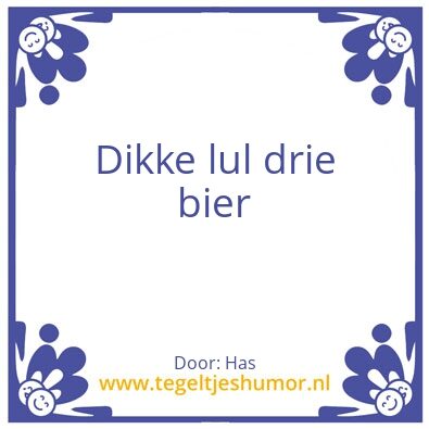 Tegeltje: Bier