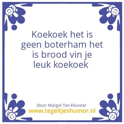 Tegeltje: MARGOT TEN KLOOSTER